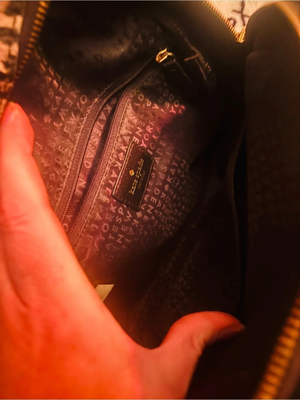 ♠️Kate Spade leopard trim backpack